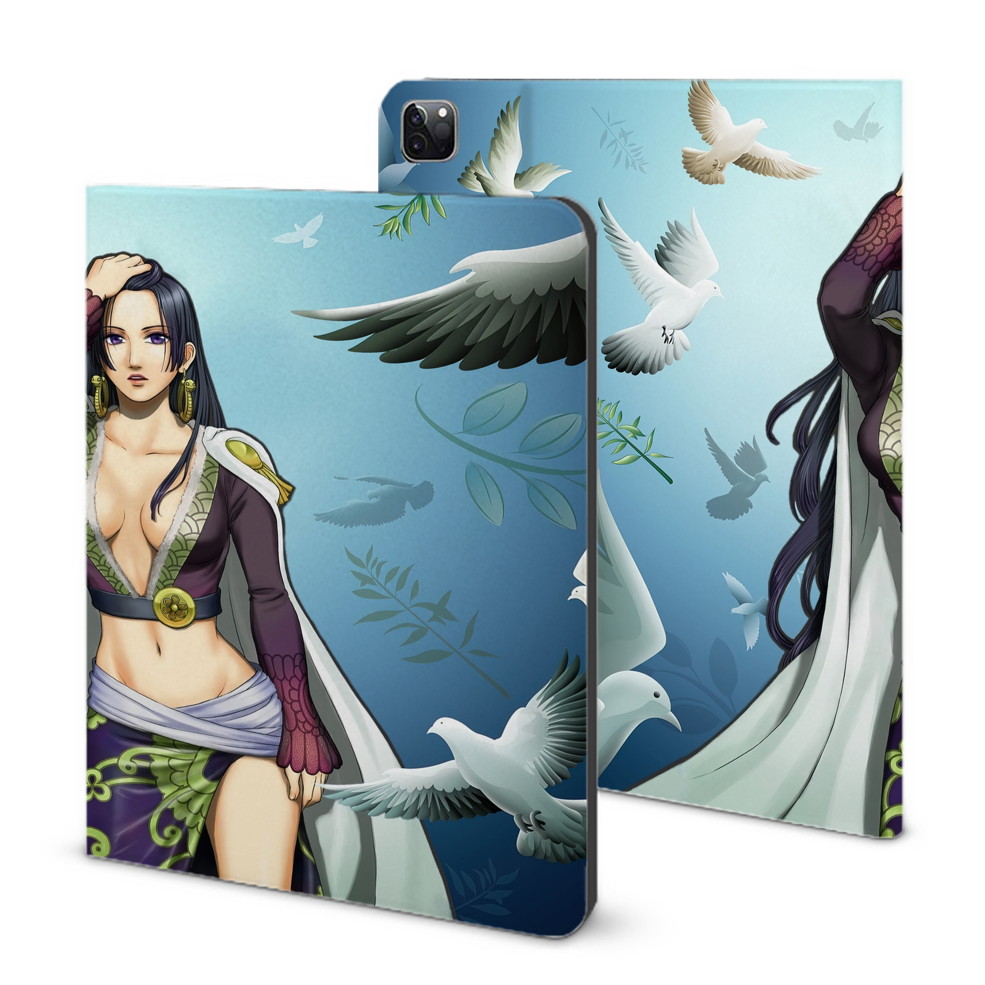 ワンピース ONE PIECE IPad ケース ブック型 PUレザー TPU 耐衝撃 軽量 薄型 ペン収納なし 全面保護 IPad 各モデル対応